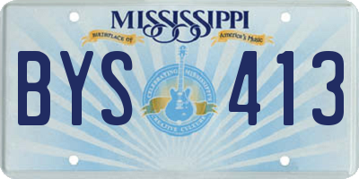 MS license plate BYS413
