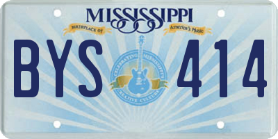 MS license plate BYS414