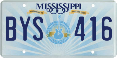 MS license plate BYS416