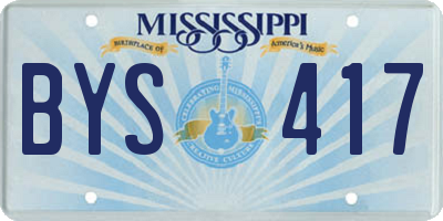 MS license plate BYS417