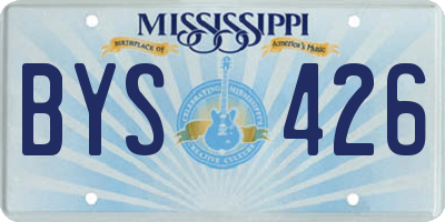 MS license plate BYS426