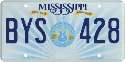 MS license plate BYS428
