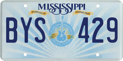 MS license plate BYS429
