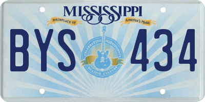 MS license plate BYS434