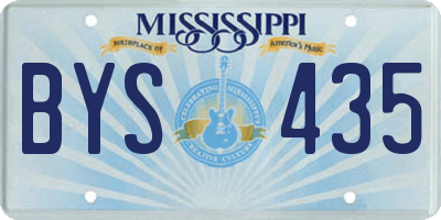MS license plate BYS435