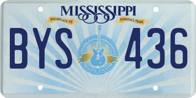 MS license plate BYS436