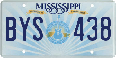MS license plate BYS438