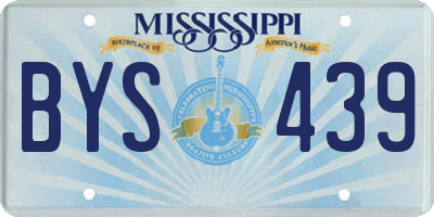 MS license plate BYS439