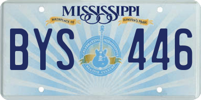 MS license plate BYS446