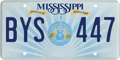 MS license plate BYS447