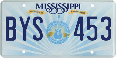 MS license plate BYS453