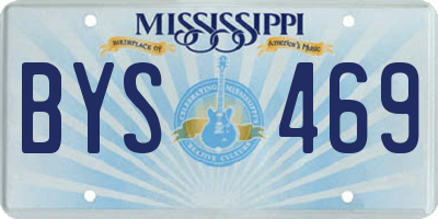 MS license plate BYS469