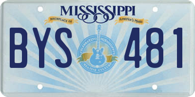 MS license plate BYS481