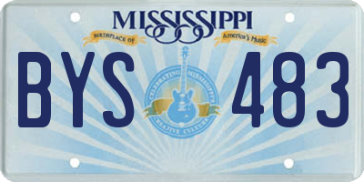 MS license plate BYS483