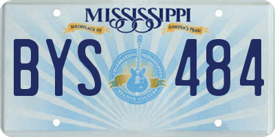 MS license plate BYS484