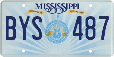 MS license plate BYS487