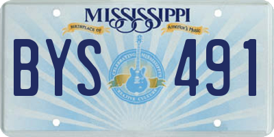 MS license plate BYS491