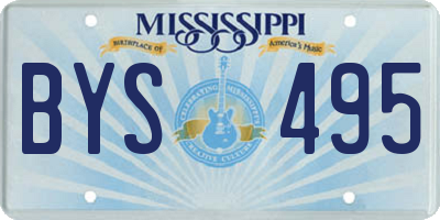 MS license plate BYS495