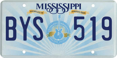 MS license plate BYS519