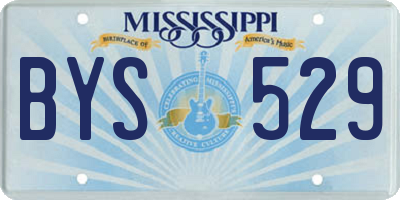 MS license plate BYS529