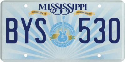MS license plate BYS530
