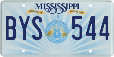 MS license plate BYS544