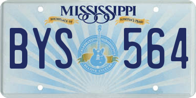 MS license plate BYS564