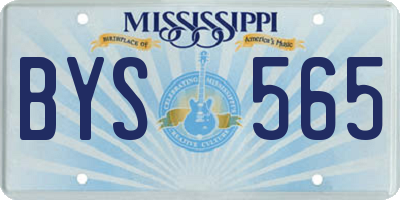 MS license plate BYS565