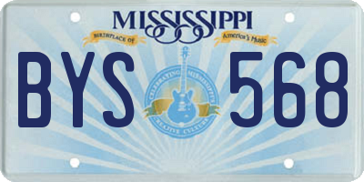 MS license plate BYS568