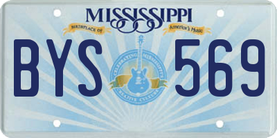 MS license plate BYS569