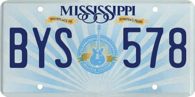 MS license plate BYS578