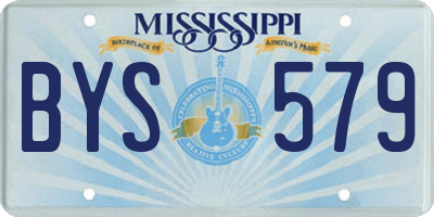MS license plate BYS579