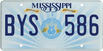 MS license plate BYS586