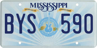 MS license plate BYS590
