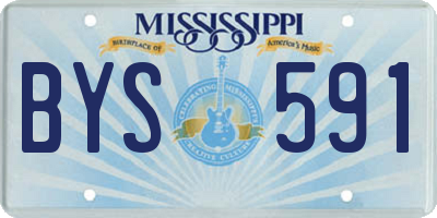 MS license plate BYS591
