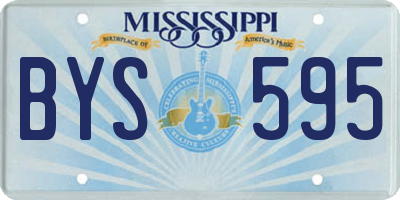MS license plate BYS595