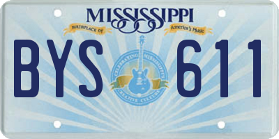 MS license plate BYS611