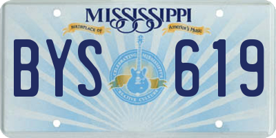 MS license plate BYS619