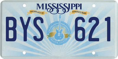 MS license plate BYS621