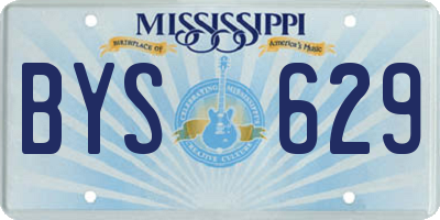 MS license plate BYS629