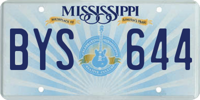 MS license plate BYS644