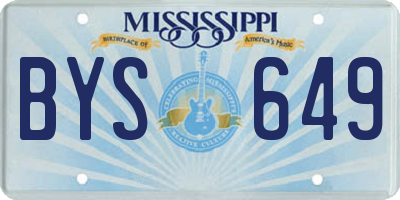 MS license plate BYS649