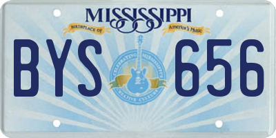 MS license plate BYS656