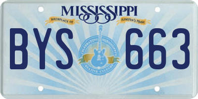 MS license plate BYS663