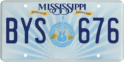 MS license plate BYS676