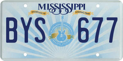MS license plate BYS677