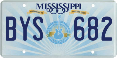 MS license plate BYS682