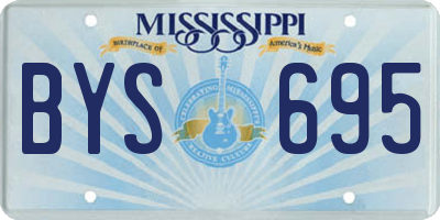 MS license plate BYS695