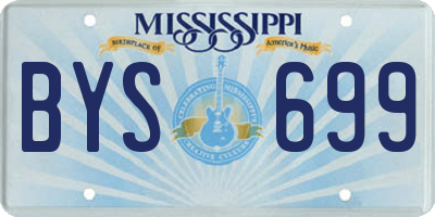 MS license plate BYS699