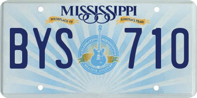MS license plate BYS710